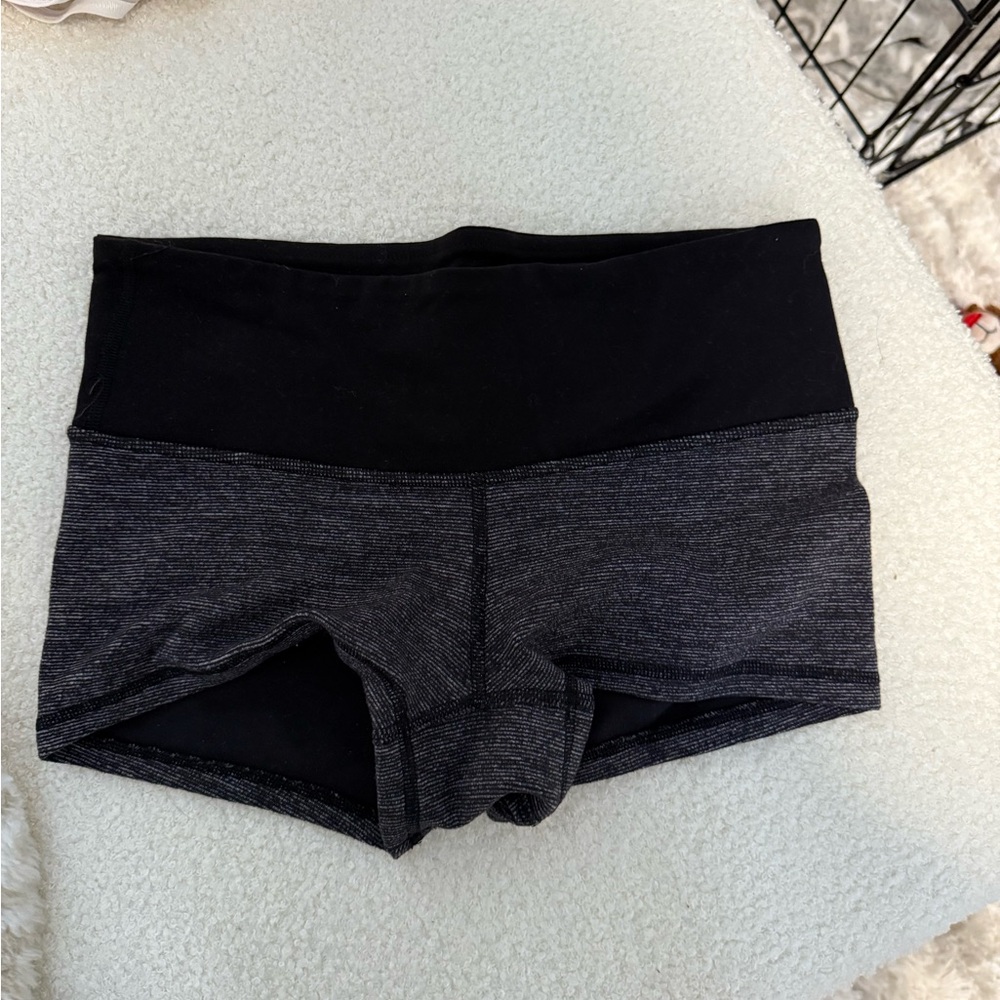 Women's Black and Gray Shorts